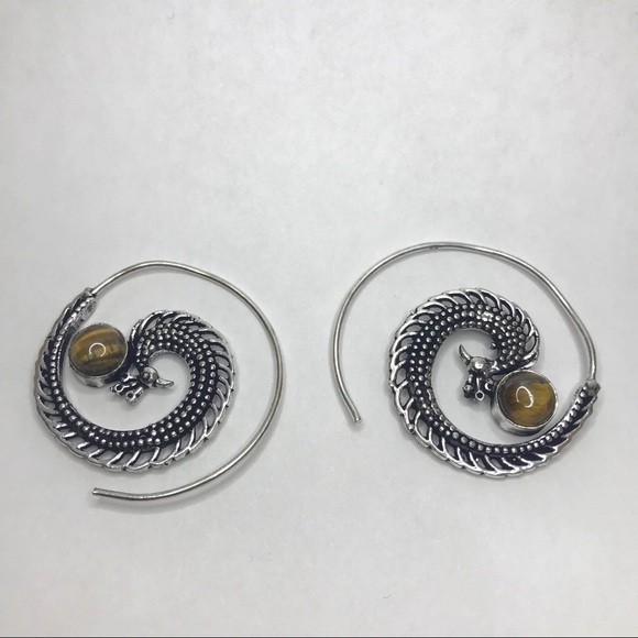 Bohemian Silver Earrings - Picture 3 of 7